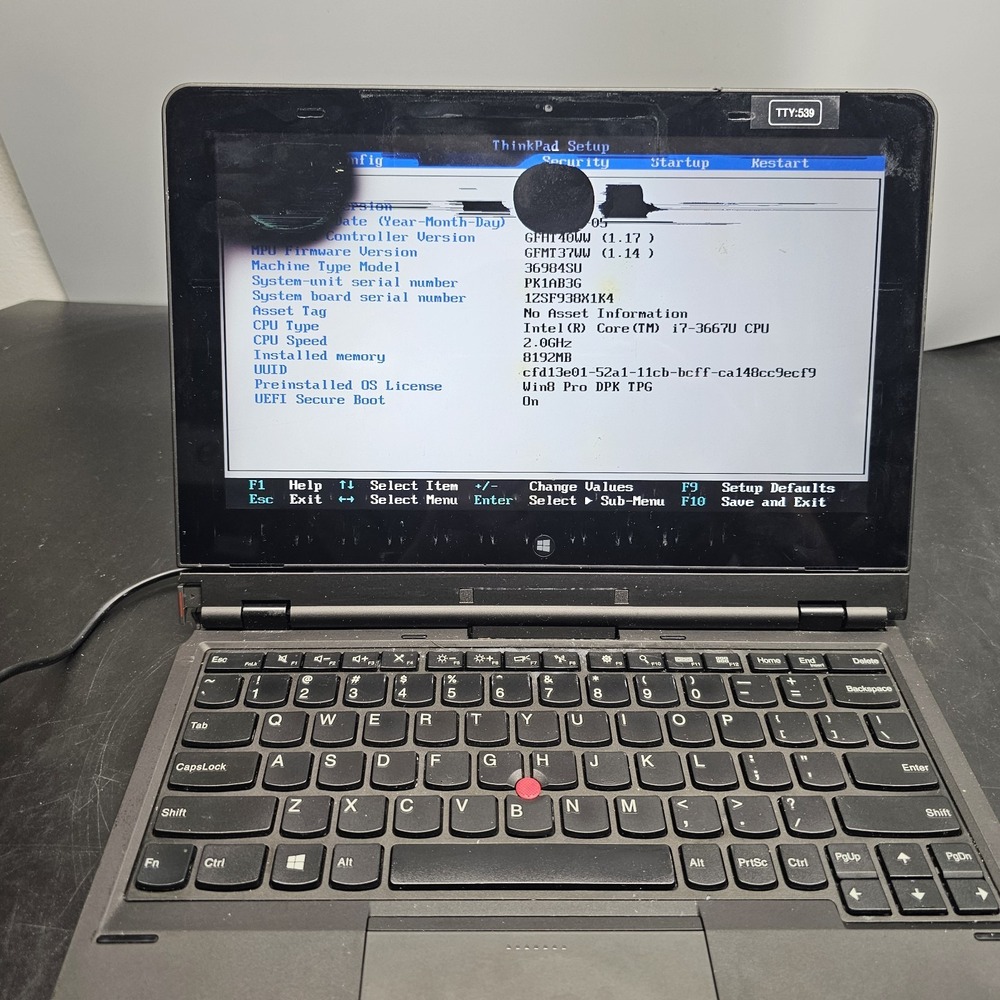 Lenovo ThinkPad windows 8, 2013, unknown specs. for parts. no returns. #1
